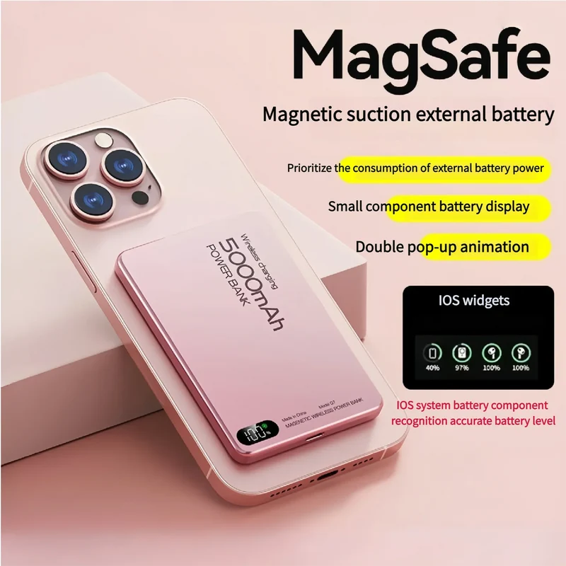 New 10000mAh Ultra-thin Magsafe Power Bank 22.5W Super Fast Charging Portable External Battery for IPhone 16 15 14 13 12 Huawei