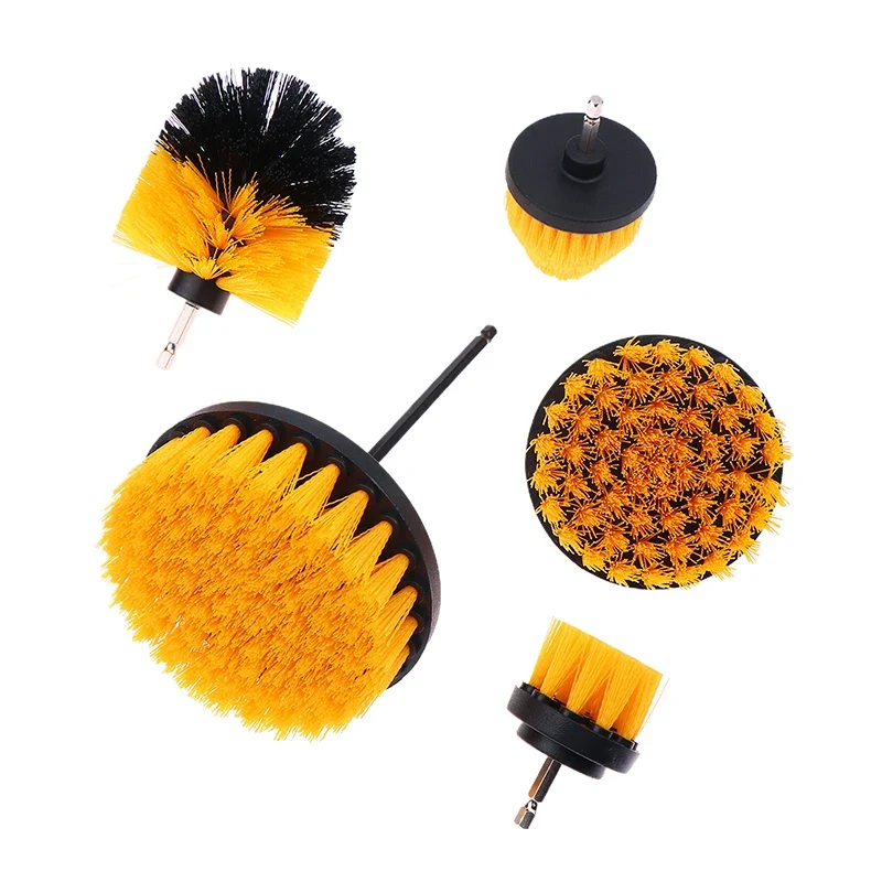 Electric Scrubber Grill Brush Kit 2/3.5/4'' Power Cleaning Brush for Car Bathroom Floor, Tub Shower Grout Nylon Attachments