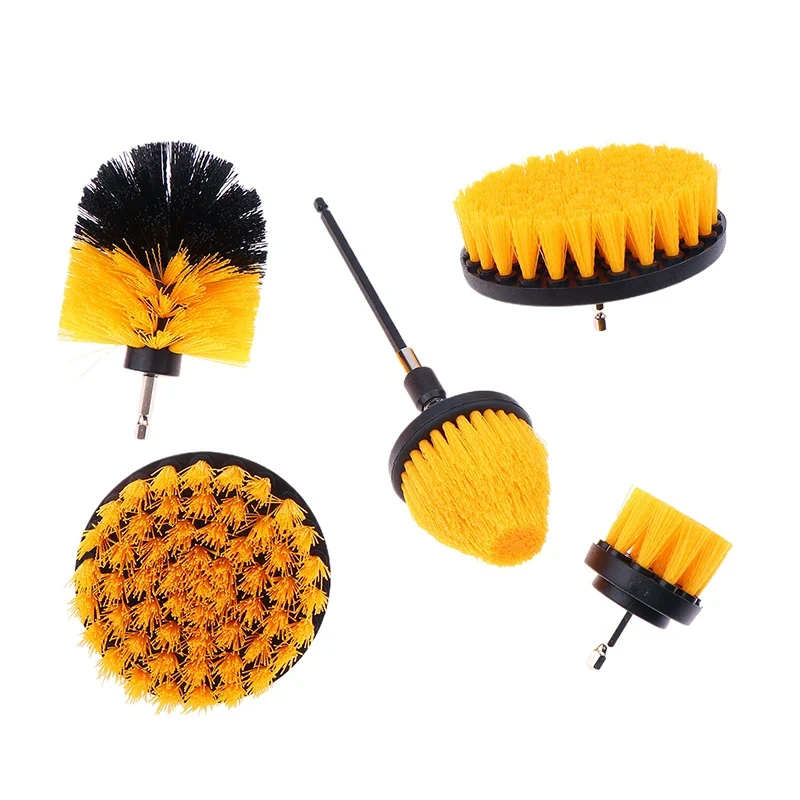 Electric Scrubber Grill Brush Kit 2/3.5/4'' Power Cleaning Brush for Car Bathroom Floor, Tub Shower Grout Nylon Attachments