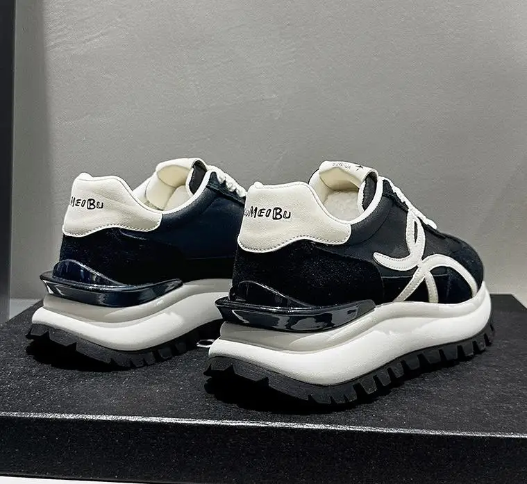 Women Sneakers Genuine Leather Platforms Ladies Casual Sports Shoes Comfy Students Sneakers Summer Popular Size 34-40