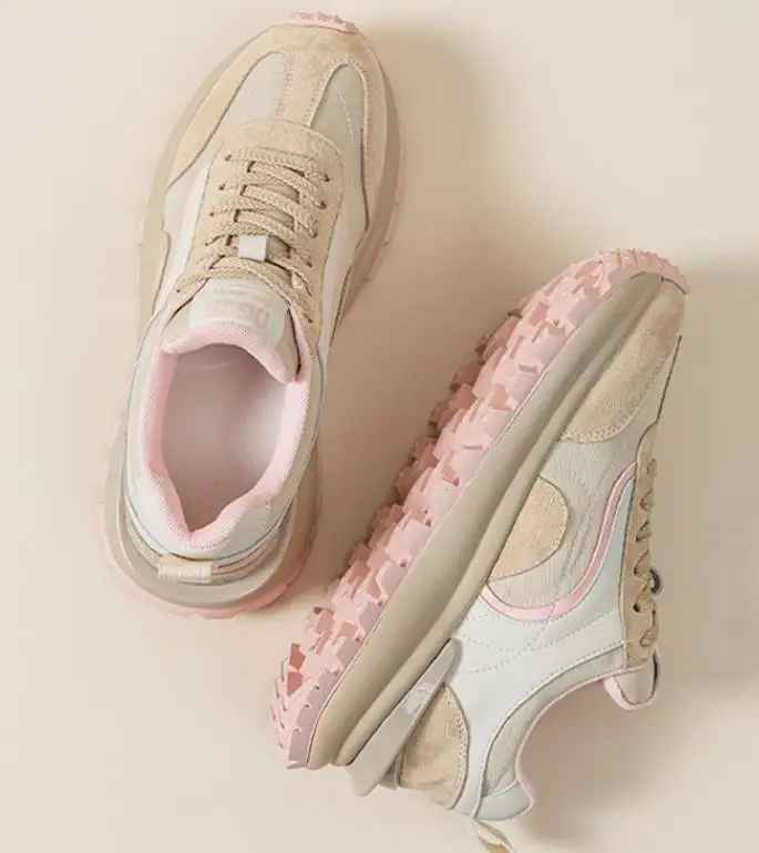 Women Sneakers Genuine Leather Platforms Ladies Casual Sports Shoes Comfy Students Sneakers Summer Popular Size 34-40