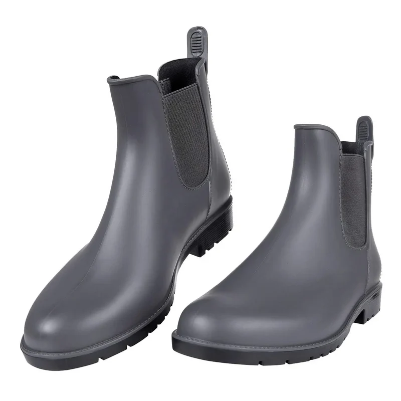 Evshine Fashion Short Rain Shoes For Women New Lady Chelsea Boots Outdoor Anti-slip Waterproof Rain Boots Sodt Rubber Ankle Boot