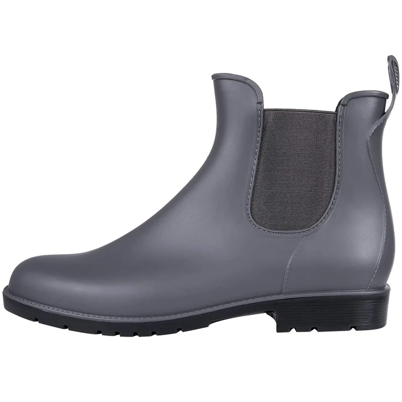 Evshine Fashion Short Rain Shoes For Women New Lady Chelsea Boots Outdoor Anti-slip Waterproof Rain Boots Sodt Rubber Ankle Boot
