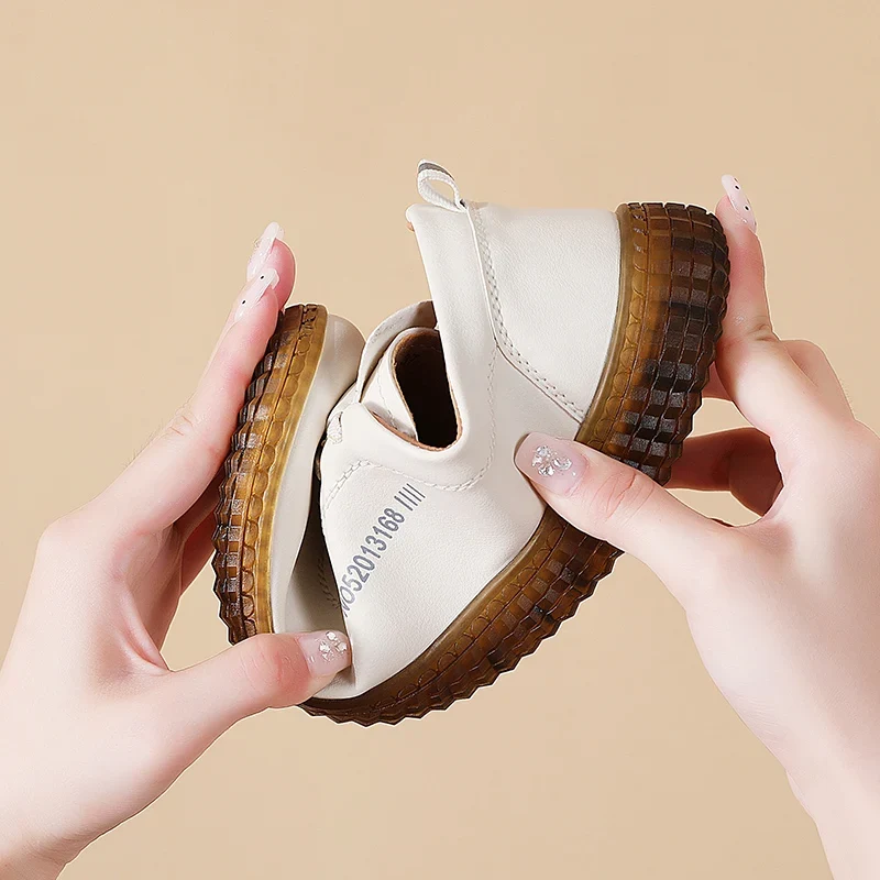 100% cowhide Women's Leather shoes New large size casual sports shoes Fashion Lightness Women's vulcanized shoes sneakers