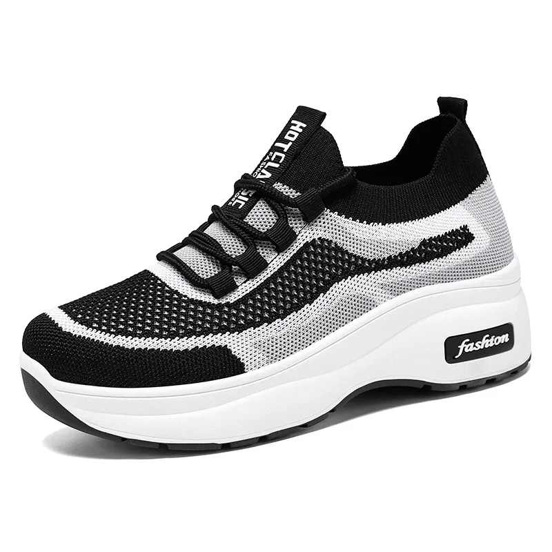 Spring Autumn New Women breathable Thick Bottom women sneakers Casual Comfortable Shoes Lace up Fashionable Versatile shoes
