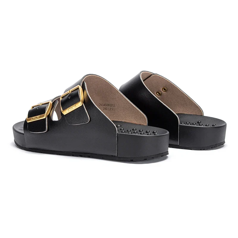 New Summer Beach Soft base massage Slippers Casual Double Buckle Non-slip Clogs Slides Women Men Slip on Flip Flop Shoe