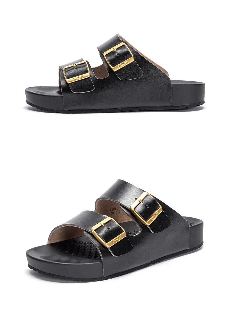 New Summer Beach Soft base massage Slippers Casual Double Buckle Non-slip Clogs Slides Women Men Slip on Flip Flop Shoe