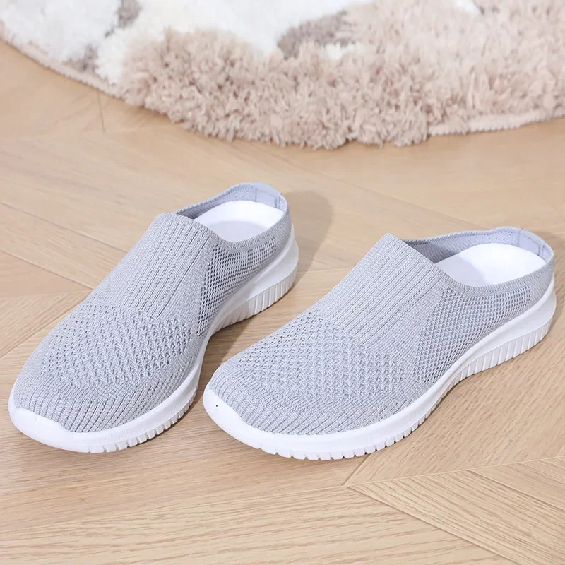 Women's Summer Shoes Plus Size Casual Single Ladies Shoes Soft Sole Cover Half Slippers Sale Shoes with Free Shipping