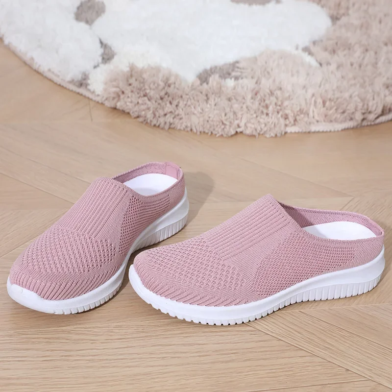 Women's Summer Shoes Plus Size Casual Single Ladies Shoes Soft Sole Cover Half Slippers Sale Shoes with Free Shipping