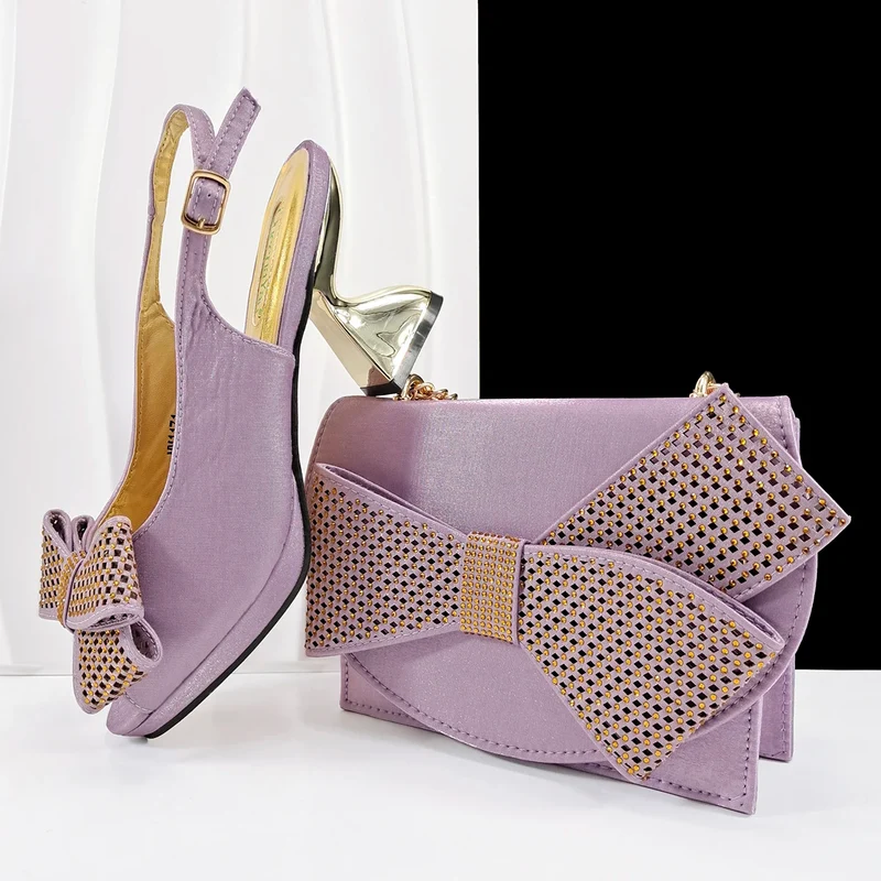 Doershow Lastest Italian Design Fashion Style Ladies Shoes with Matching Bag Set 2025 Nigerian Shoes and Bag Set HL1-1