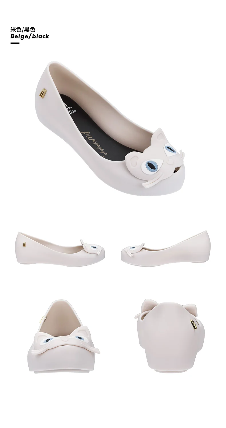 Design Big Butterfly Knot Melissa Women Flat Mules Sandals High Quality Cozy Patent Leather Pointed Toe Back Strap Shoes