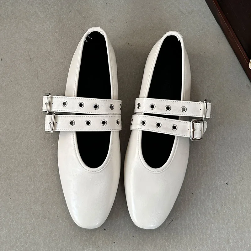 Female Buckle Strap Footwear Round Toe Ladies Flats With Dance Shoes Soft Fashion Shallow Women Ballet Flats Shoes