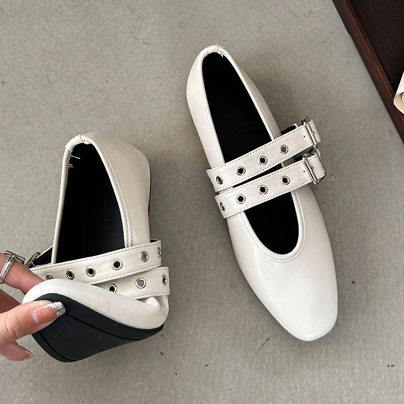 Female Buckle Strap Footwear Round Toe Ladies Flats With Dance Shoes Soft Fashion Shallow Women Ballet Flats Shoes