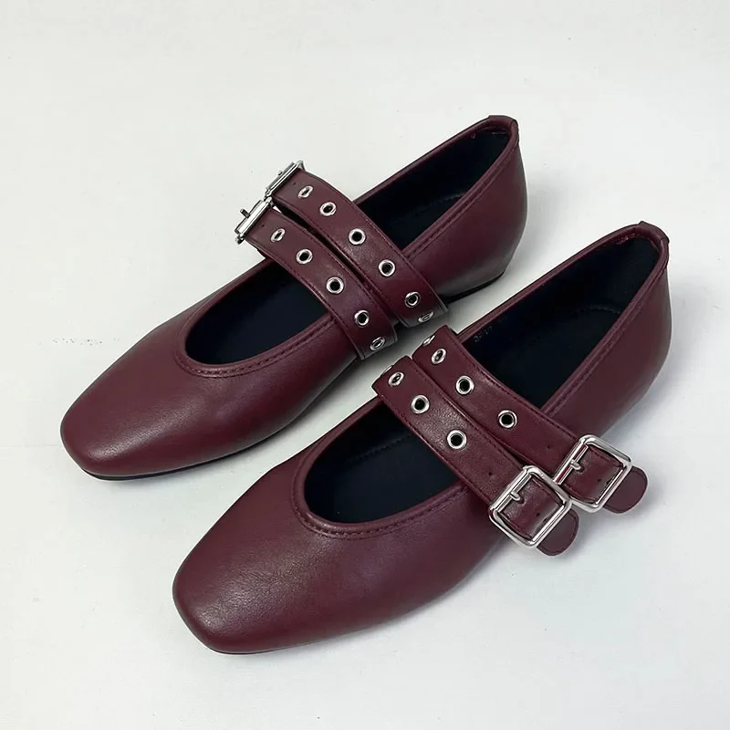 Female Buckle Strap Footwear Round Toe Ladies Flats With Dance Shoes Soft Fashion Shallow Women Ballet Flats Shoes