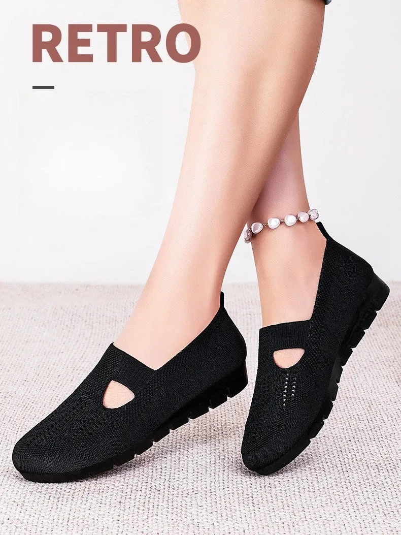 Women's Summer Shoes Breathable Flat with A Casual Women's Sneakers Comfortable Soft Sole Large Size 36-43 Cheap Shoes Clearance