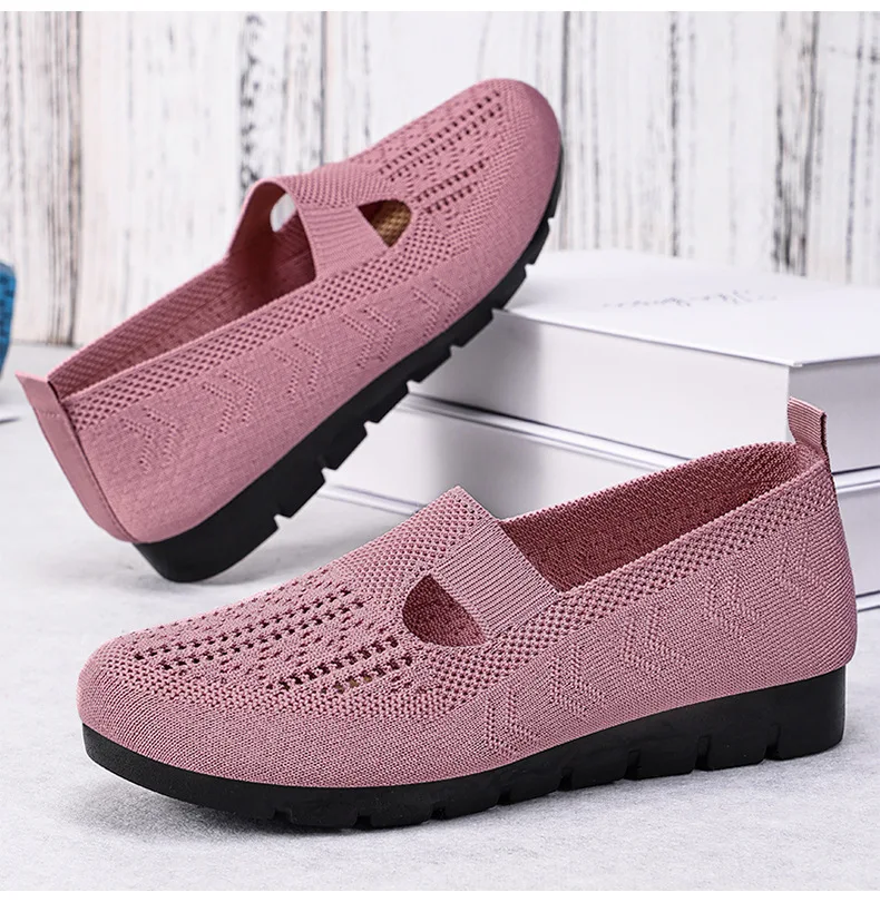 Women's Summer Shoes Breathable Flat with A Casual Women's Sneakers Comfortable Soft Sole Large Size 36-43 Cheap Shoes Clearance