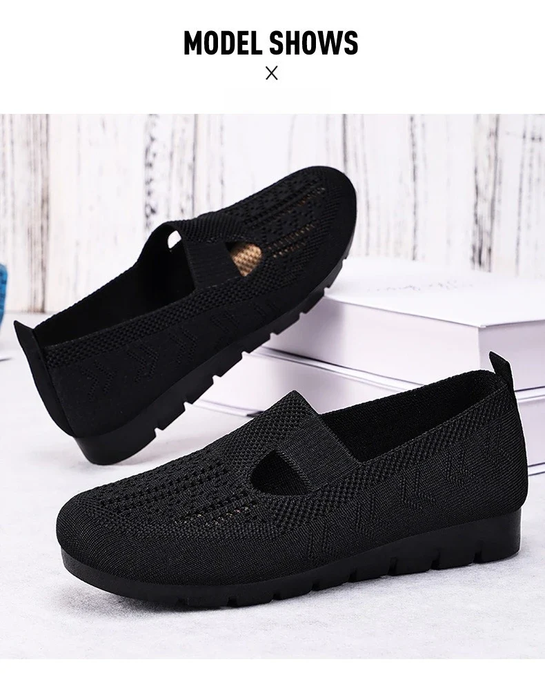 Women's Summer Shoes Breathable Flat with A Casual Women's Sneakers Comfortable Soft Sole Large Size 36-43 Cheap Shoes Clearance