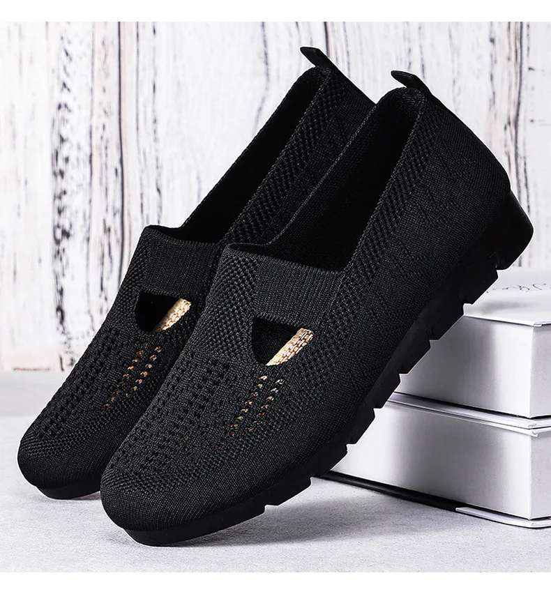 Women's Summer Shoes Breathable Flat with A Casual Women's Sneakers Comfortable Soft Sole Large Size 36-43 Cheap Shoes Clearance