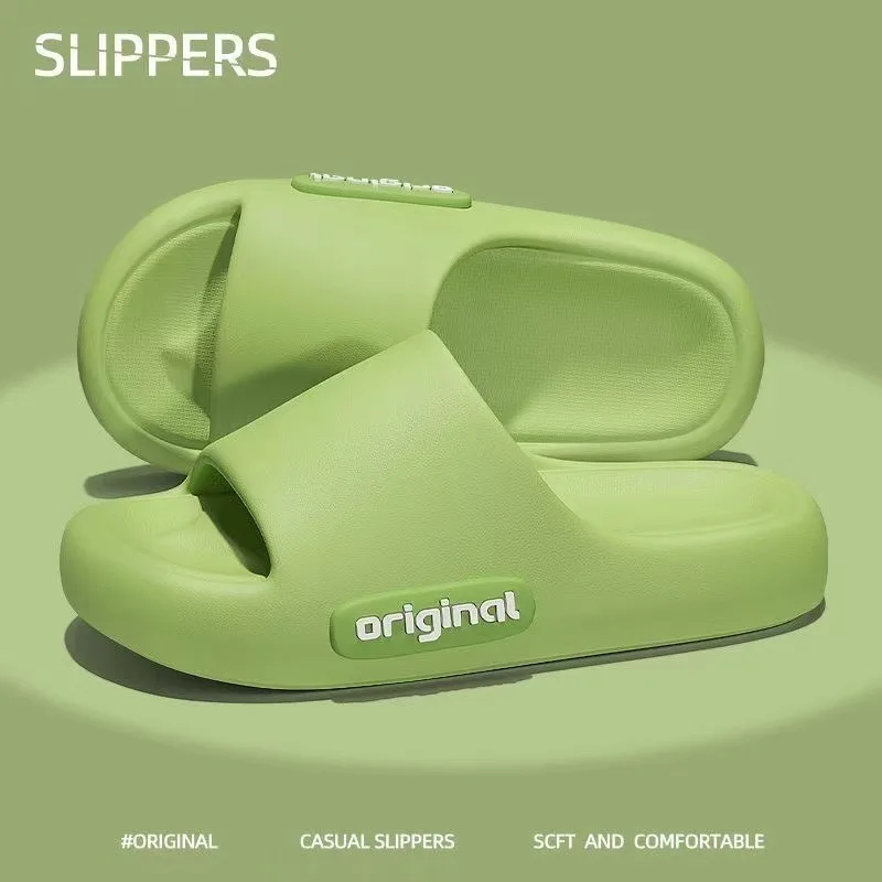 Step on Shit Slippers Female Summer Eva Indoor Home Household Mute Thick-soled Bathroom Non-slip Not Smelly FootMan Sandals.