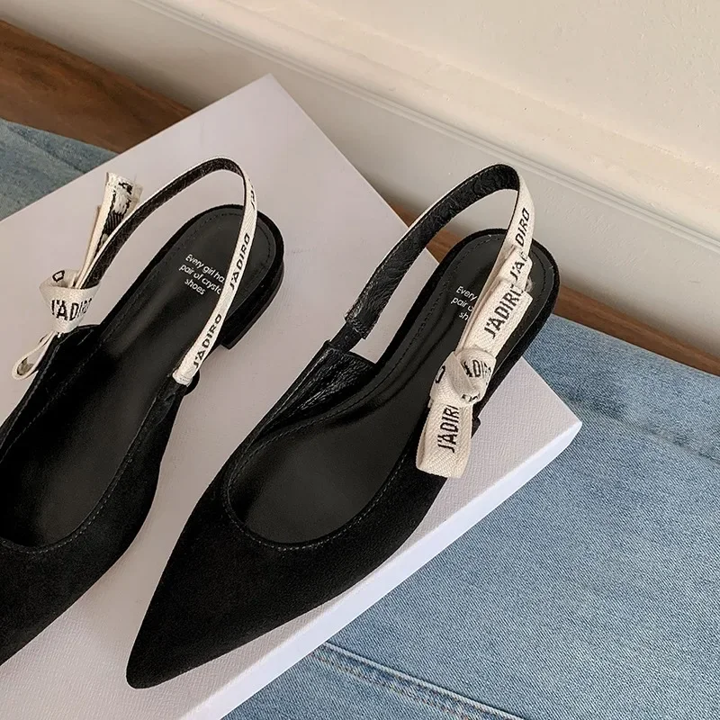 2025 New Fashionable Pointed-toe Buckle Solid Color High-heeled Sandals for Women in Spring and summer Luxury Shoes