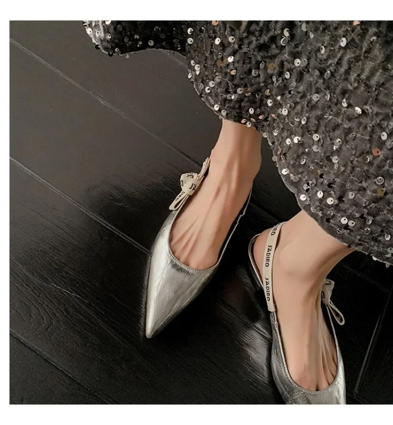 2025 New Fashionable Pointed-toe Buckle Solid Color High-heeled Sandals for Women in Spring and summer Luxury Shoes