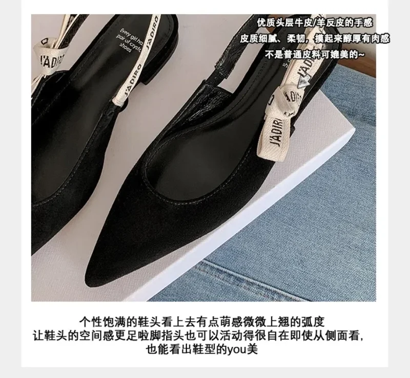 2025 New Fashionable Pointed-toe Buckle Solid Color High-heeled Sandals for Women in Spring and summer Luxury Shoes