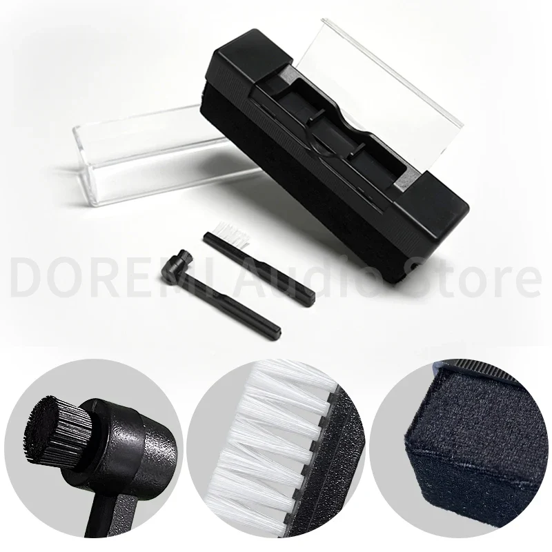 6 Pcs Anti Static LP Vinyl Record Cleaner Dust Remover Brush Turntable Cleaning Solution Stylus Cleaning Gel Player Cleaning Kit