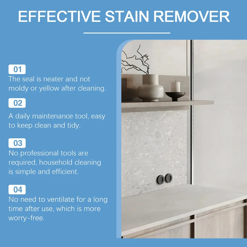 Jakehoe Stain Removal Gel Multipurpose Household Decontamination Cleaning Gel Household Sealing Ring Gap Decontamination Agent