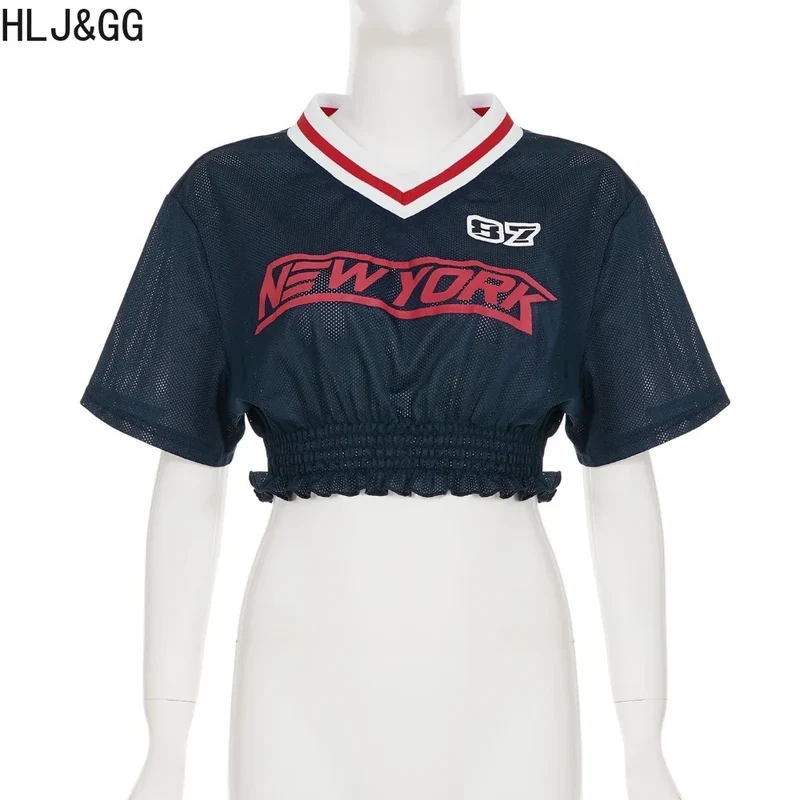 HLJ&GG White Knit Letter Fashion Y2K Outfits Women O Neck Sleeveless Slim Crop Top + Lace Plaid Shorts Two Piece Sets Streetwear