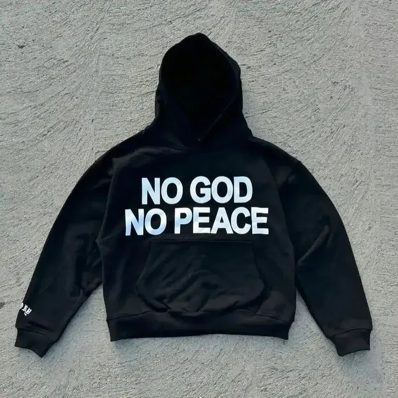 Retro Street Geometry Print Hoodie Original Design Patchwork Y2K Hip Hop Harajuku Style Casual Oversized Hoodie Male Tracksuit