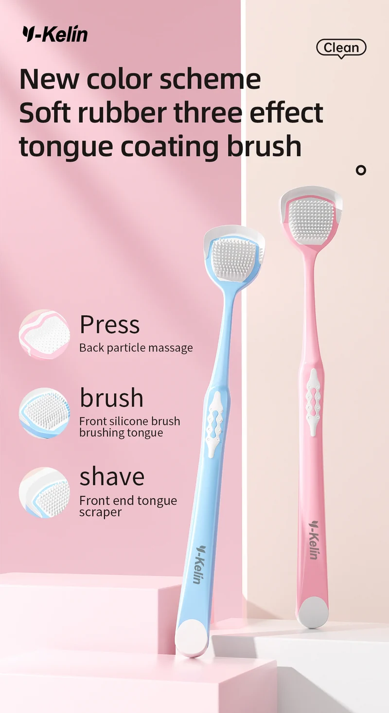 Tongue Coating Scraper, Tongue Coating Cleaning Gel, Oral Refreshing Cleaning Toothpaste, Tongue Brush, Cleaner