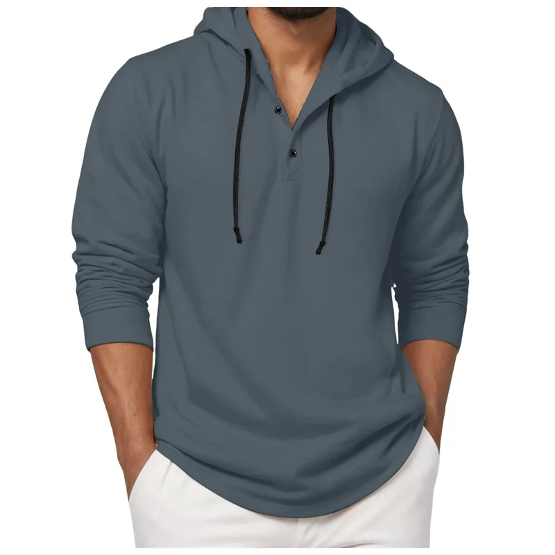 Men'S Hoodie Long Sleeve Button Shirt Casual Beach Yoga Sweatshirt Oversized Hoodie Sweatshirts Casual Shirts For Male Loose