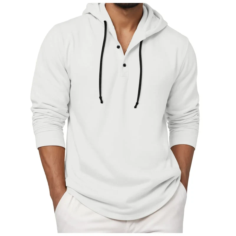 Men'S Hoodie Long Sleeve Button Shirt Casual Beach Yoga Sweatshirt Oversized Hoodie Sweatshirts Casual Shirts For Male Loose