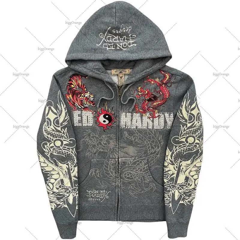 American Gothic Ro Skull Bones Oversized Hoodie Y2K Hip Hop Sle Streetwear No Brand Svel Other Material 00%