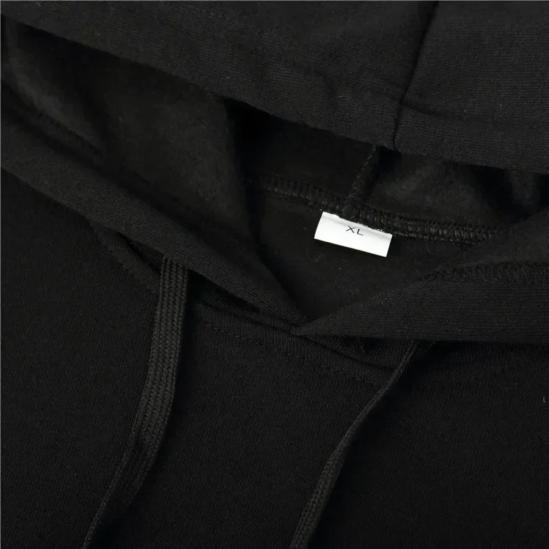 Spanish flag madrid printed Autumn and Winter Warm Cotton Men's Fleece Oversized Hoodie Outdoor Commuter Men's High Elastic top