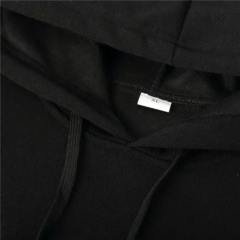 Spanish flag madrid printed Autumn and Winter Warm Cotton Men's Fleece Oversized Hoodie Outdoor Commuter Men's High Elastic top