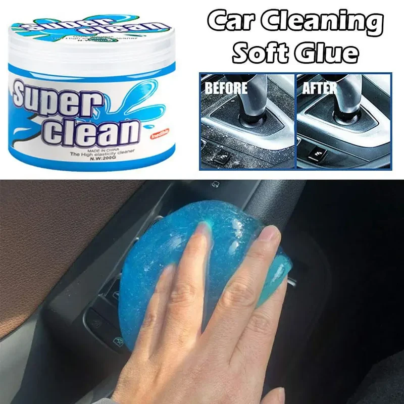 Car Dust Cleaning Gel - Soft Rubber Cleaning Mud for Air Vent Outlet, Dashboard, Door Window Gaps & Keyboard