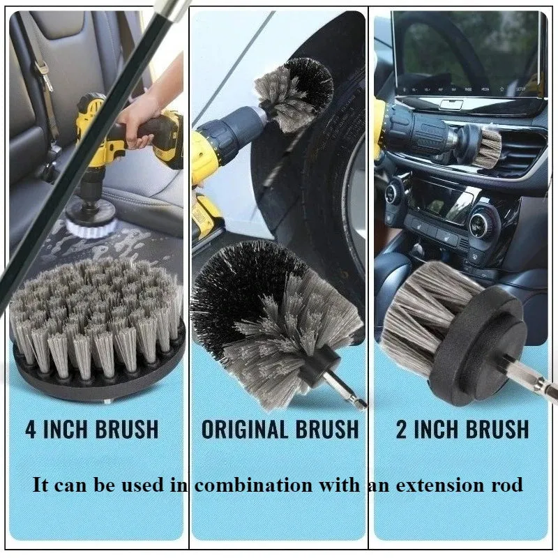 Car Cleaning Tools Drill Brush Kit Electric Scrubber Brush for Cleaning Bathroom Bathtub Cleaning Brush Scrub Drill Cleaning Kit