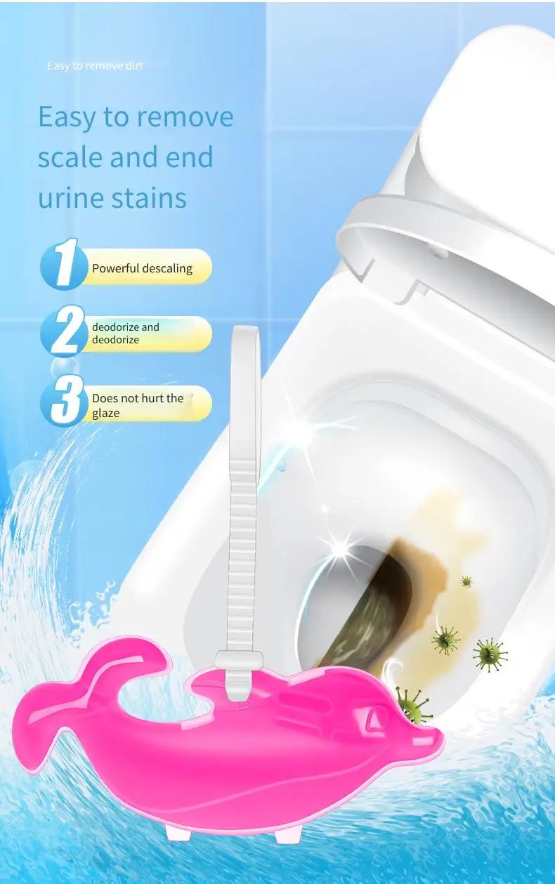 Toilet Hanging Dolphin Gel Fragrant Fresh Air Lasting Fragrance Deodorization Odor Removal Toilet Cleaning Gel Toilet Cleaning