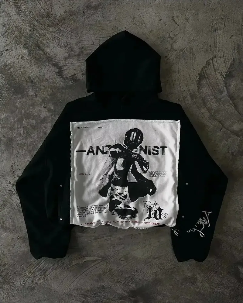 American Retro Sakura Dragon Graphic Zipper Hoodie Y2K Clothes Men Women Hip Hop Retro Casual Oversized Hoodie Jacket