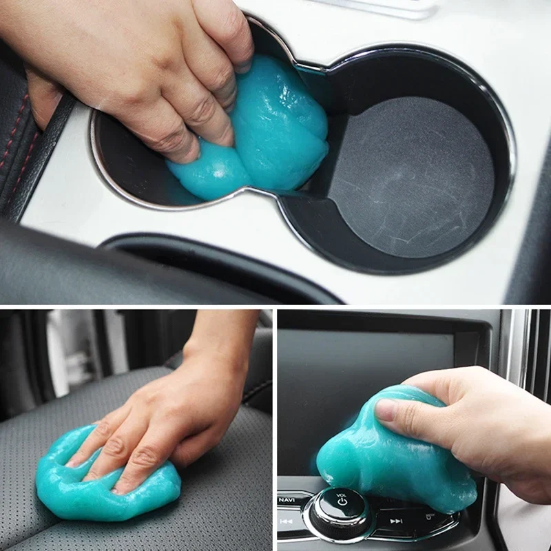 1/2 Packs Dust Remove Car Interior Cleaning Gel High Efficiency Magic Mud Keyboard Desk Cleaning Tool Car Wash Accessories