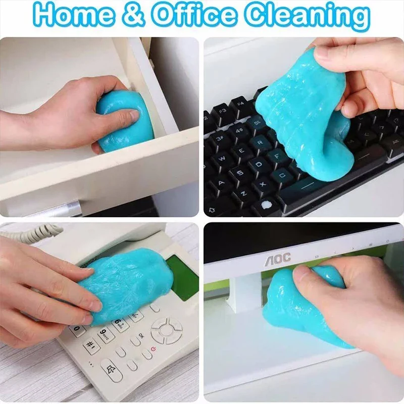 1/2 Packs Dust Remove Car Interior Cleaning Gel High Efficiency Magic Mud Keyboard Desk Cleaning Tool Car Wash Accessories