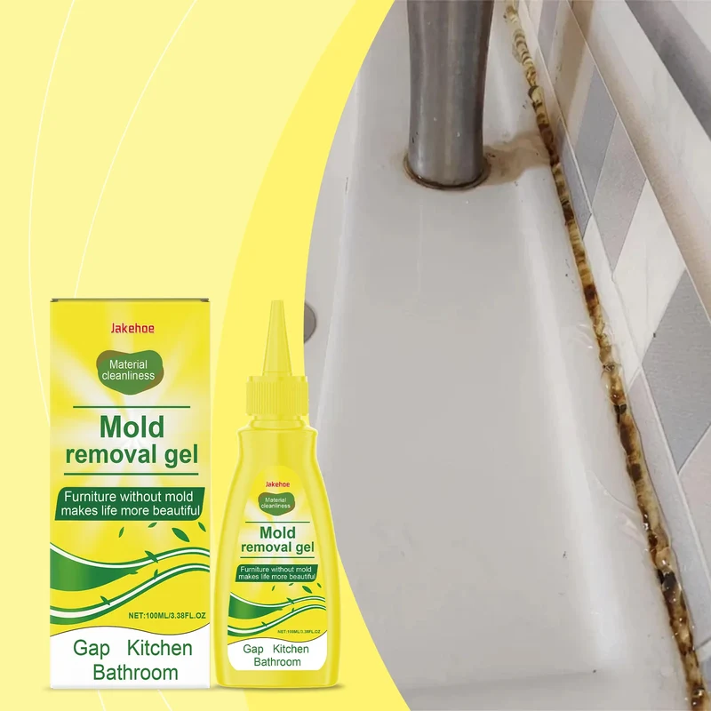 JAKEHOE Kitchen Cleaning Gel Quickly Dissolving Mildew Stains Eliminate Odors No Residue Household Mold Remover Gel for Bathroom