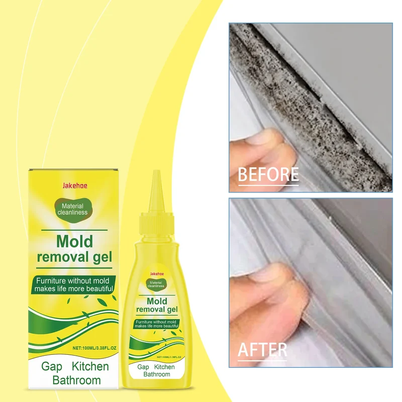 JAKEHOE Kitchen Cleaning Gel Quickly Dissolving Mildew Stains Eliminate Odors No Residue Household Mold Remover Gel for Bathroom