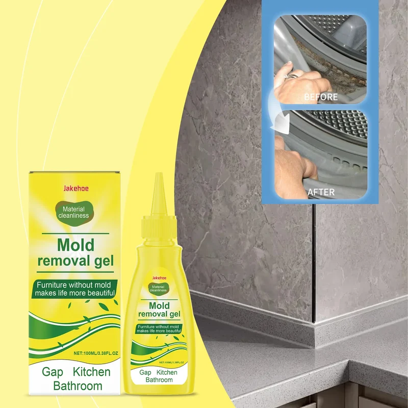 JAKEHOE Kitchen Cleaning Gel Quickly Dissolving Mildew Stains Eliminate Odors No Residue Household Mold Remover Gel for Bathroom