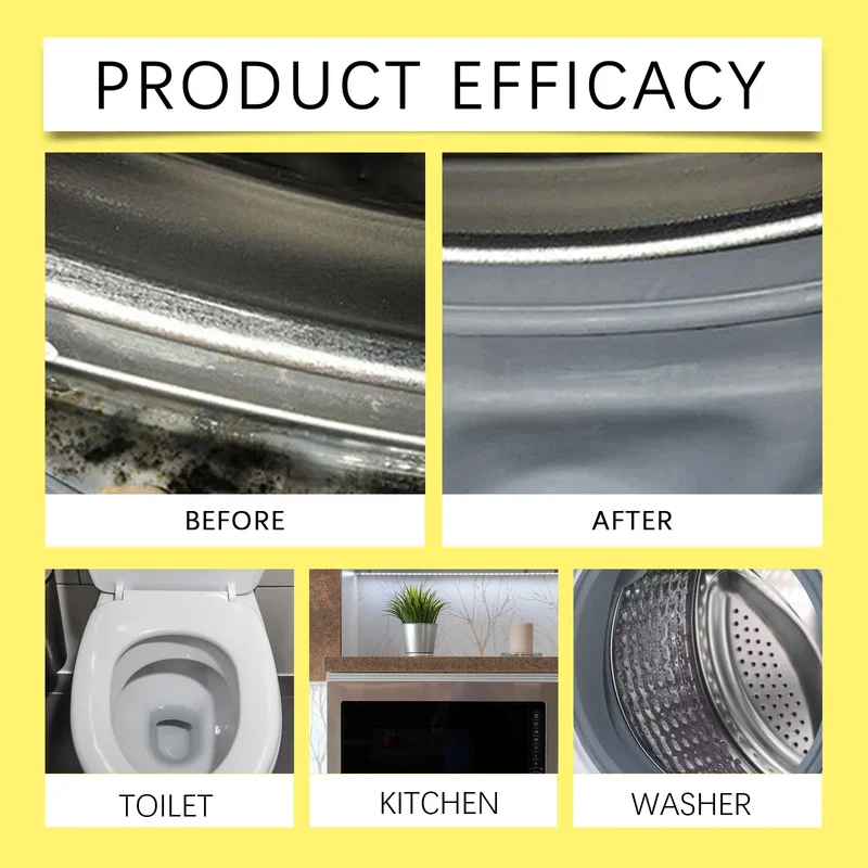 JAKEHOE Kitchen Cleaning Gel Quickly Dissolving Mildew Stains Eliminate Odors No Residue Household Mold Remover Gel for Bathroom