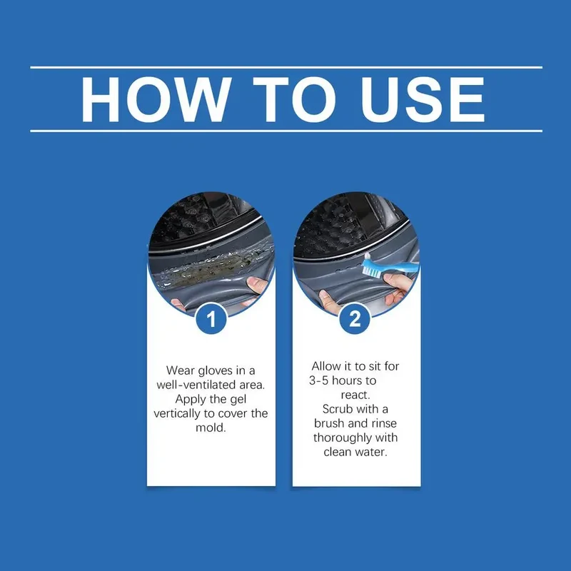 1 Set Household Stain Remover Gel Heavy Duty Washing Machine Cleaner With Brush Shower Bathroom Sink All-Purpose Cleaning Gel