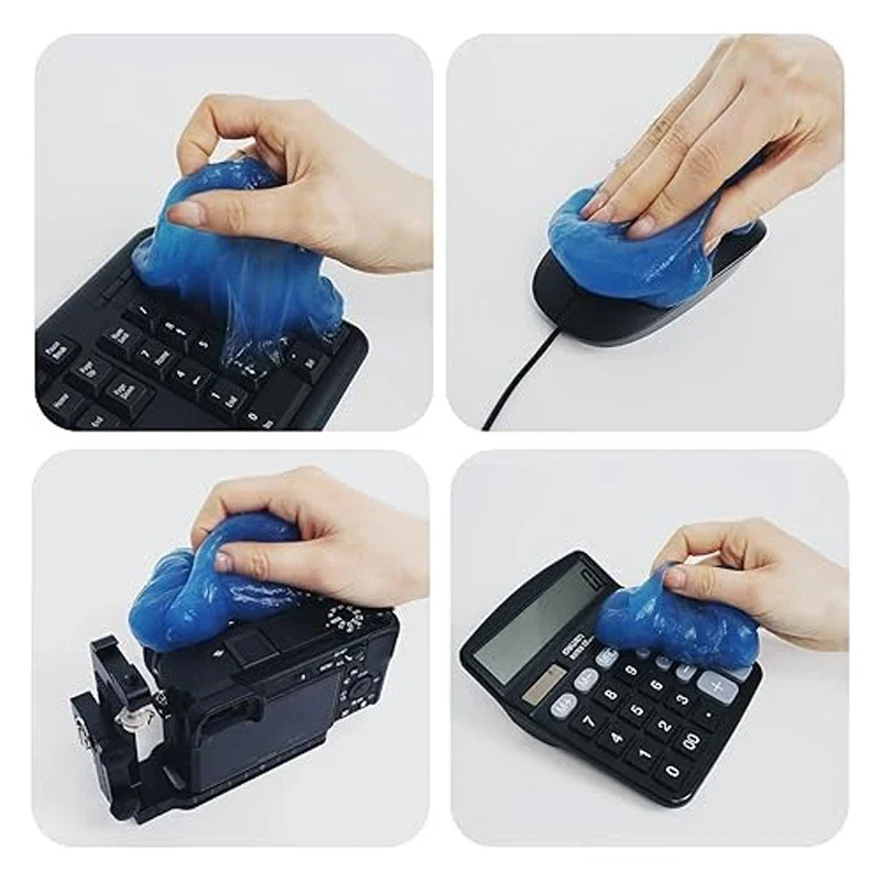 Eco-Friendly Reusable Blue Cleaning Gel, Multi-Purpose Dust Cleaner Gel for Keyboard, Car Vents & Small Gaps