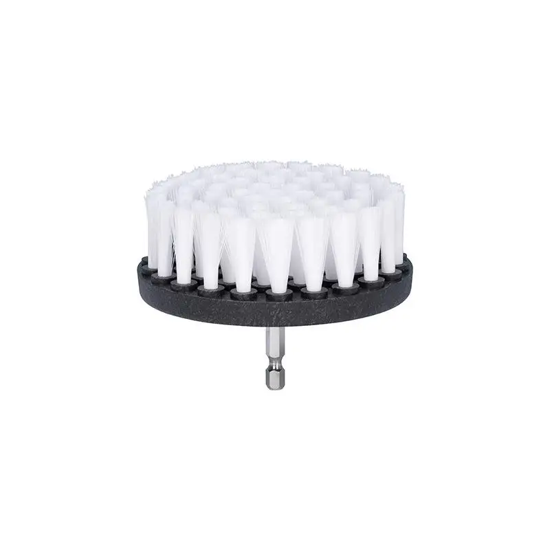 4-Inch Soft Drill Brush Attachment for Carpet, Leather, Upholstery, Glass & Tire Cleaning, Electric Scrubber Tool