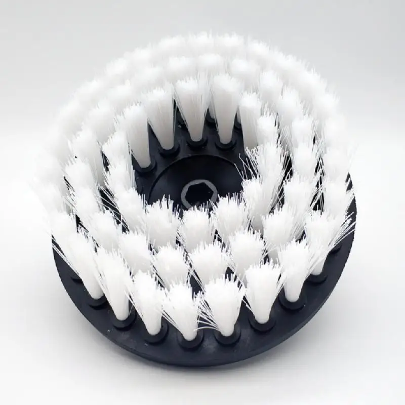 4-Inch Soft Drill Brush Attachment for Carpet, Leather, Upholstery, Glass & Tire Cleaning, Electric Scrubber Tool